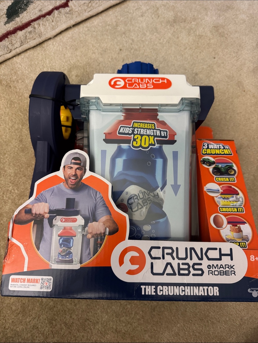 The Crunchinator Kids Strength Toy - Blue & White